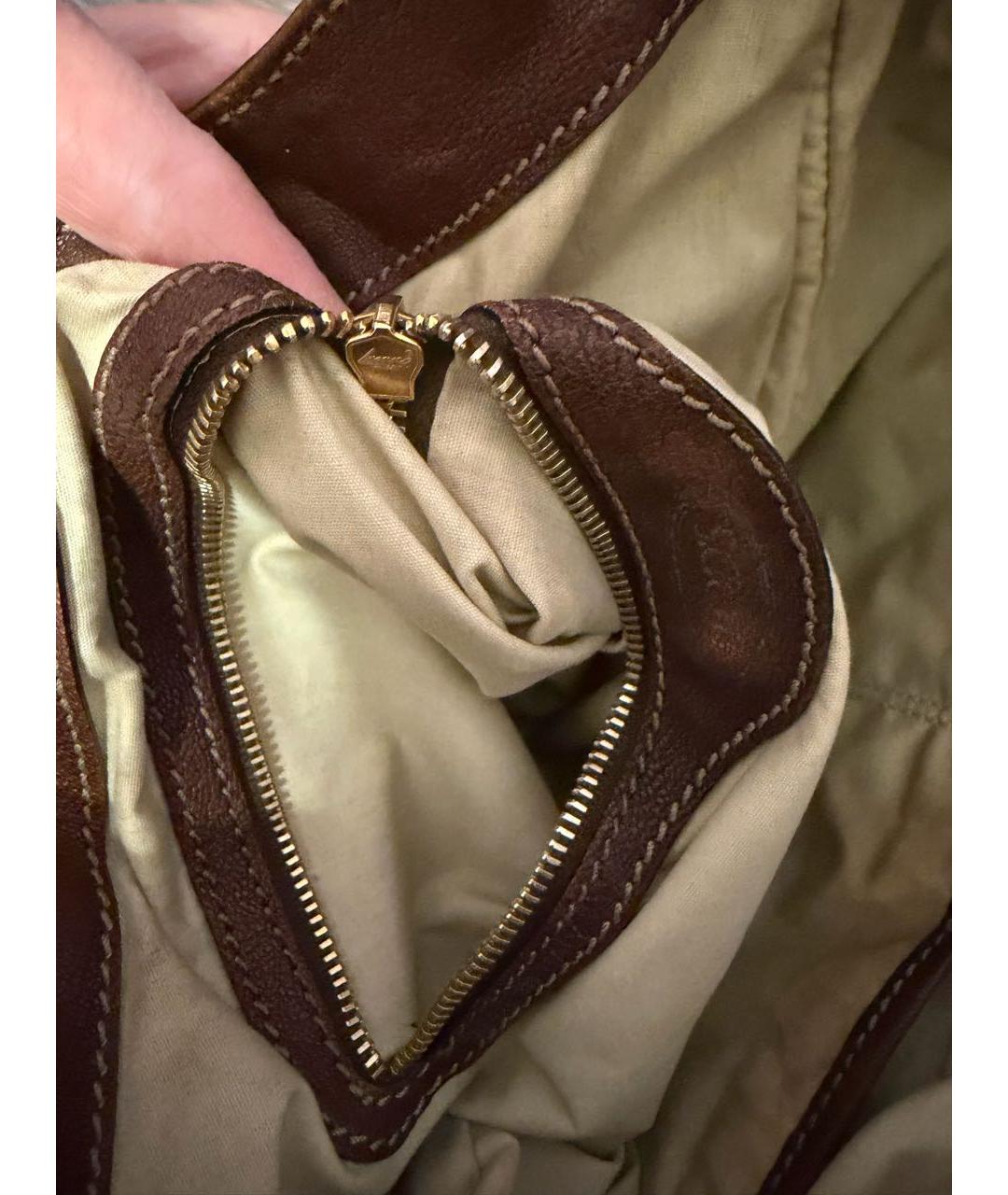 TOD'S Коричневая кожаная сумка через плечо, фото 7