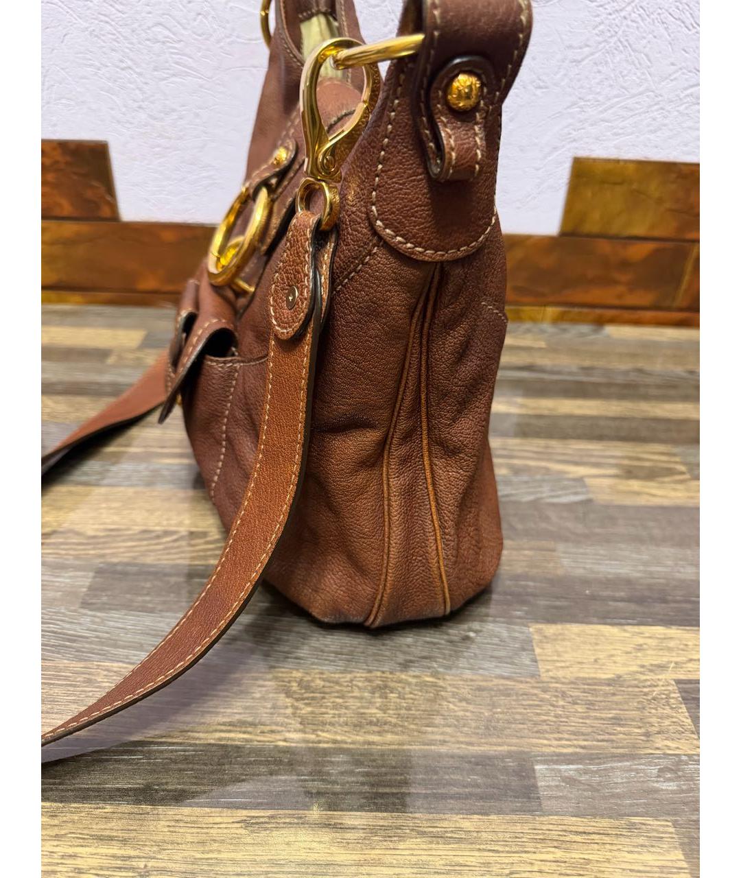 TOD'S Коричневая кожаная сумка через плечо, фото 2