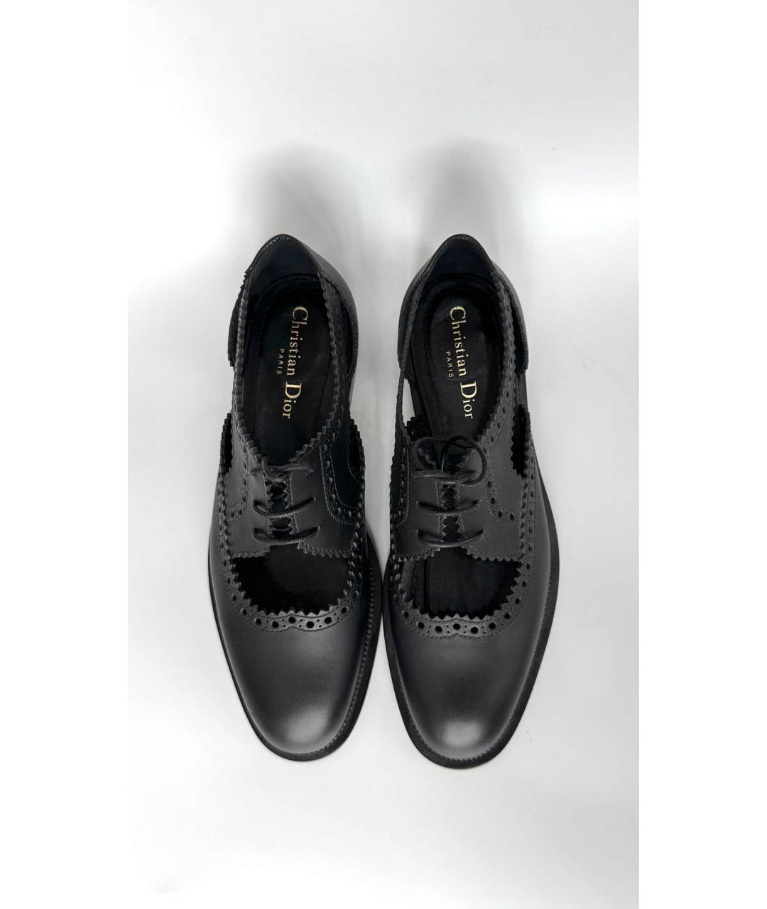CHRISTIAN DIOR Черные кожаные туфли, фото 3