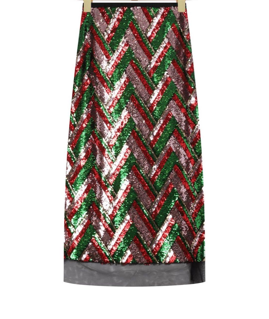 GUCCI Мульти юбка миди, фото 5