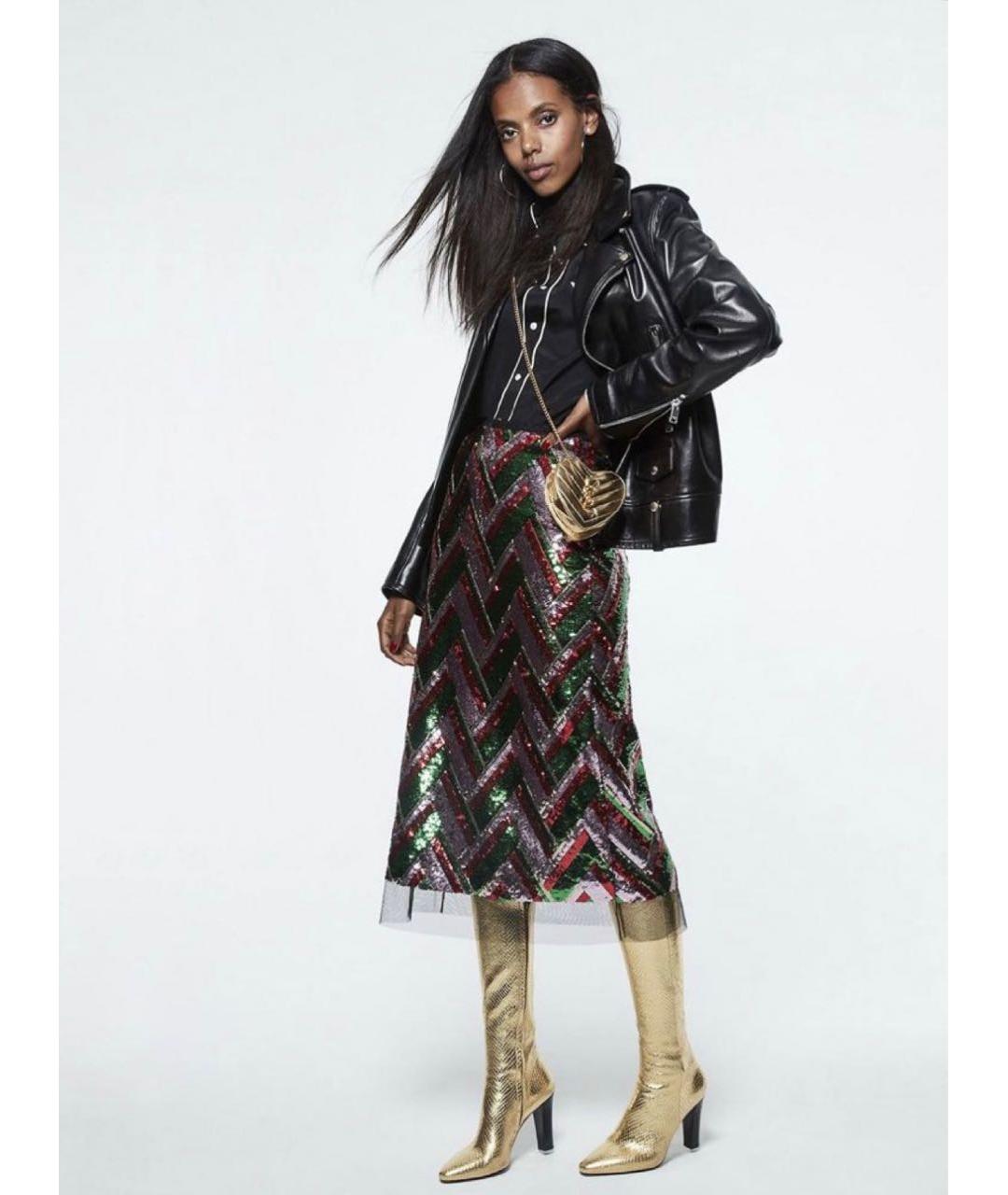 GUCCI Мульти юбка миди, фото 4