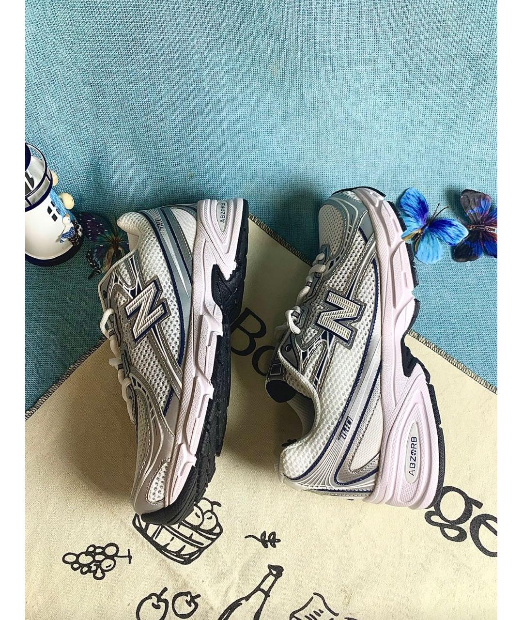 NEW BALANCE Белые кожаные кроссовки, фото 3