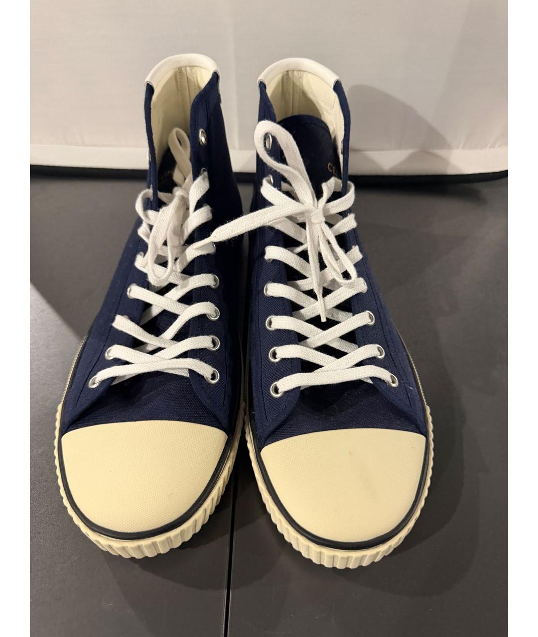 CELINE Темно-синие текстильные кеды, фото 2