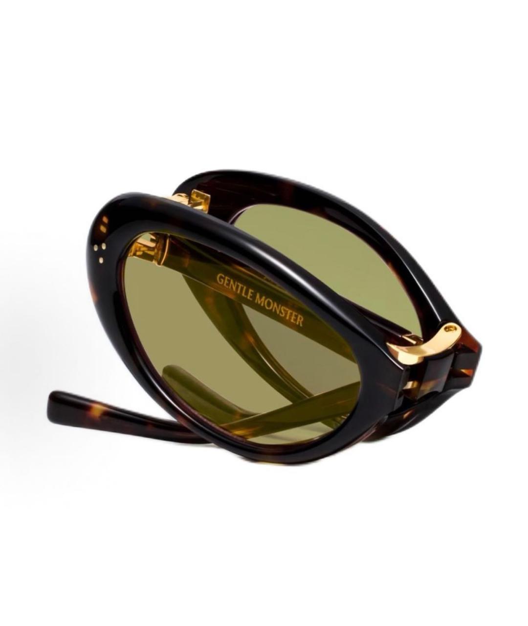 GENTLE MONSTER Коричневые пластиковые солнцезащитные очки, фото 7