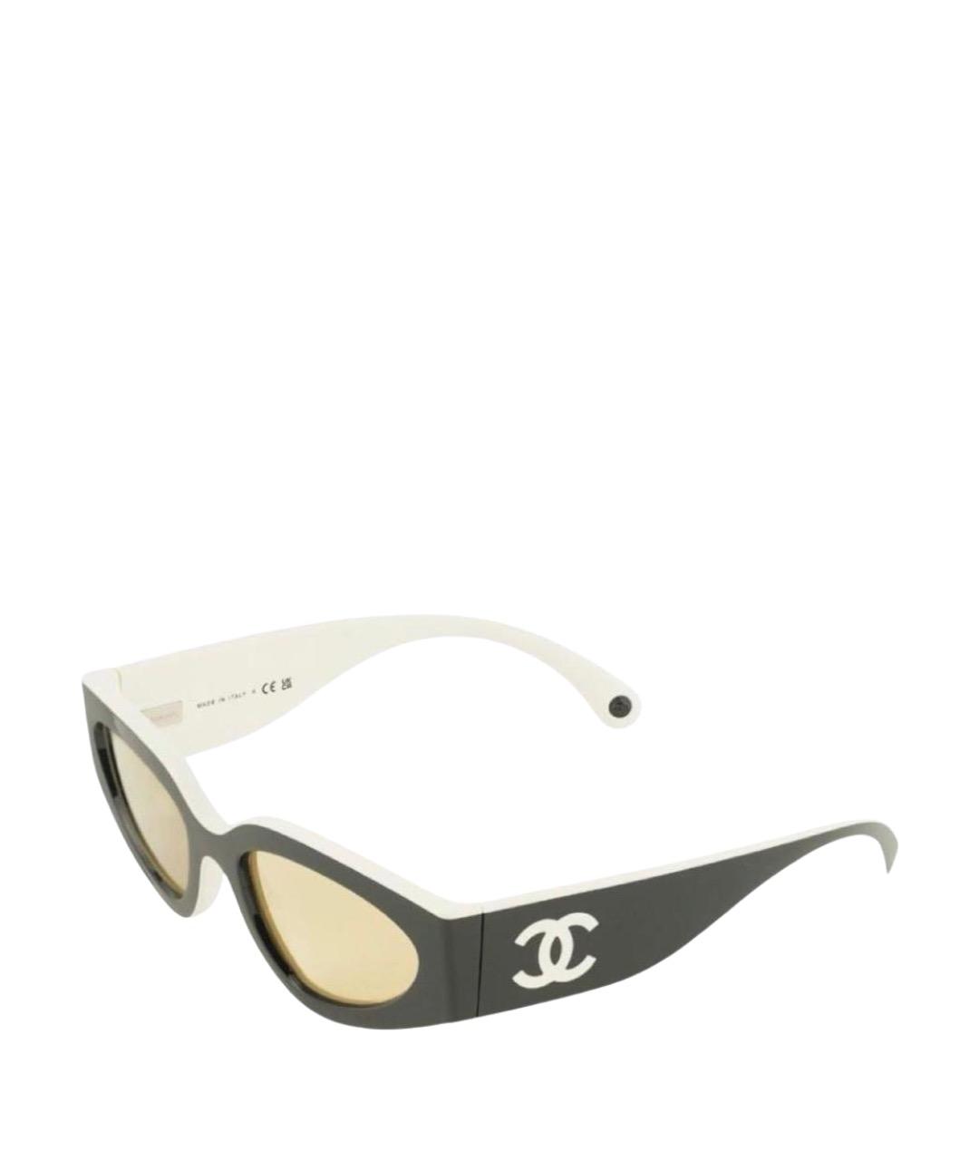 CHANEL Черные пластиковые солнцезащитные очки, фото 1