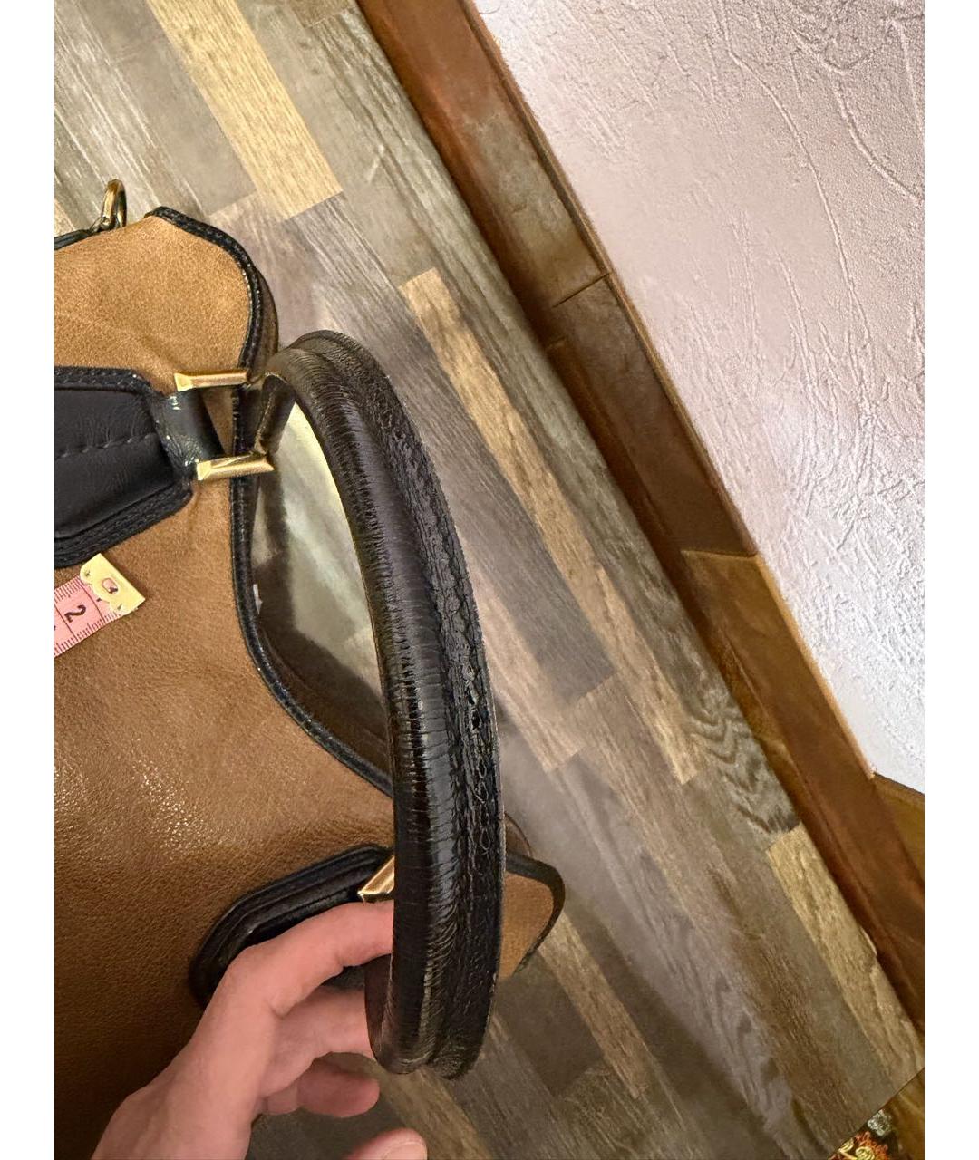 TOD'S Коричневая кожаная сумка с короткими ручками, фото 8