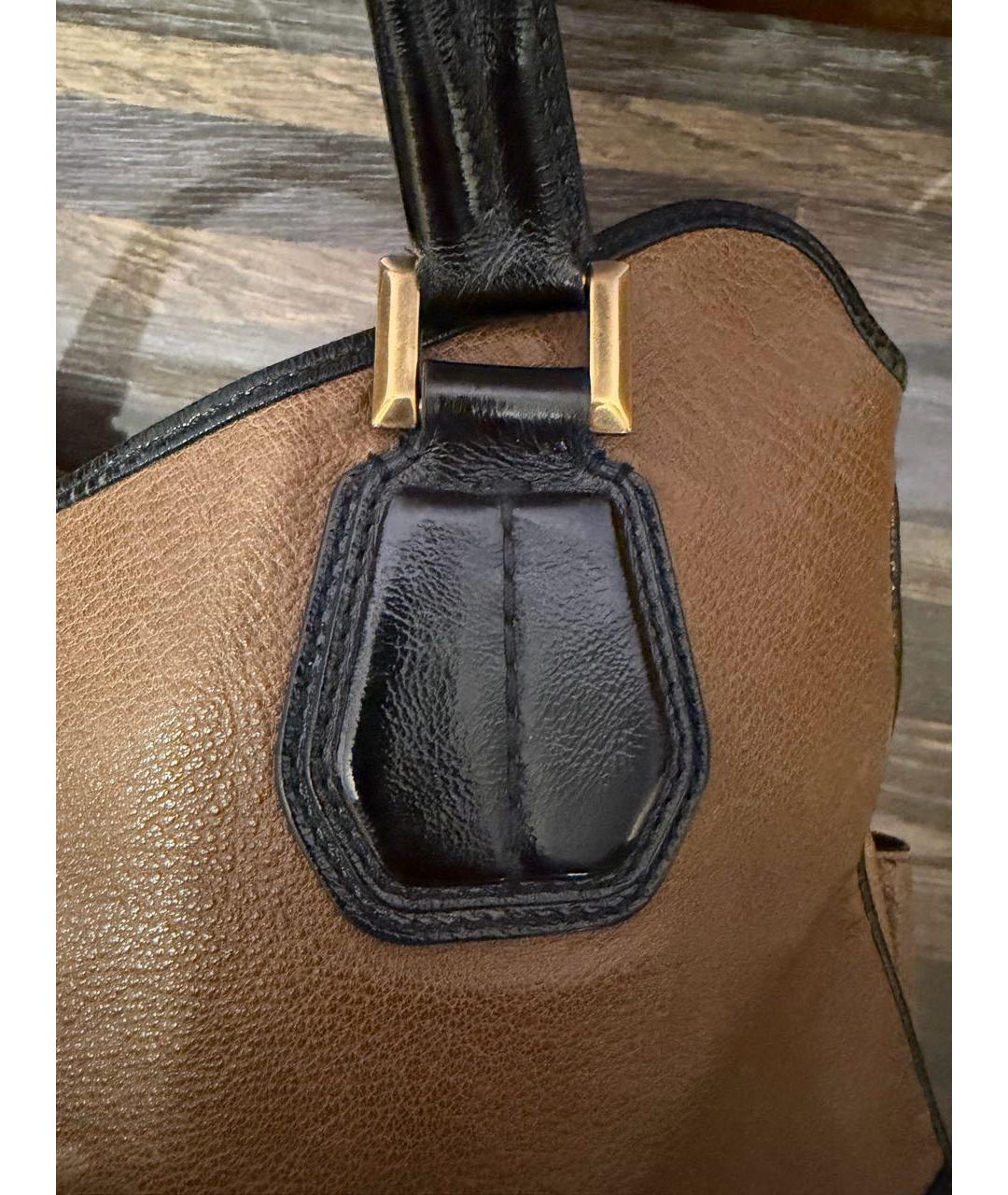 TOD'S Коричневая кожаная сумка с короткими ручками, фото 7