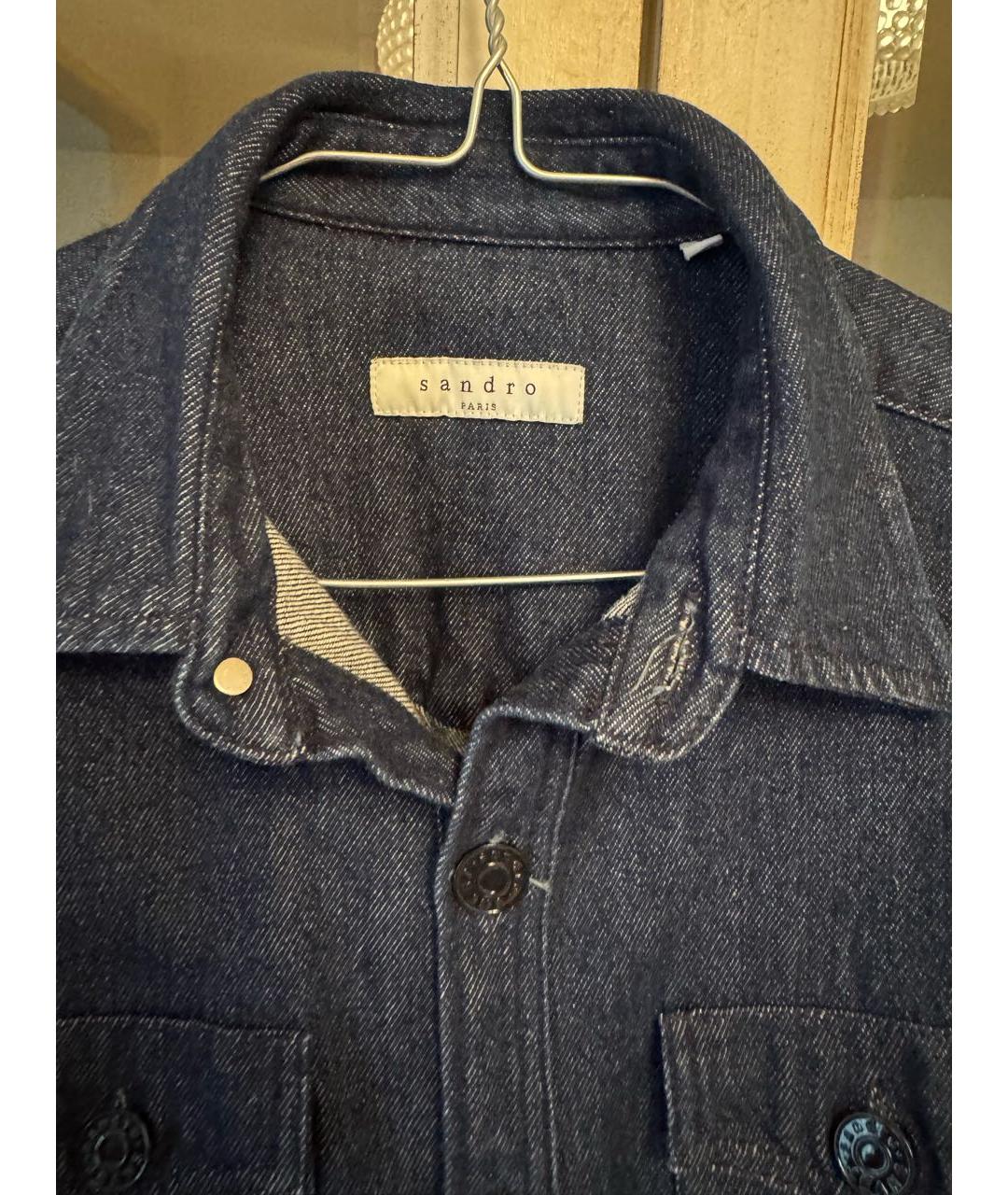 SANDRO Синяя деним рубашка, фото 3