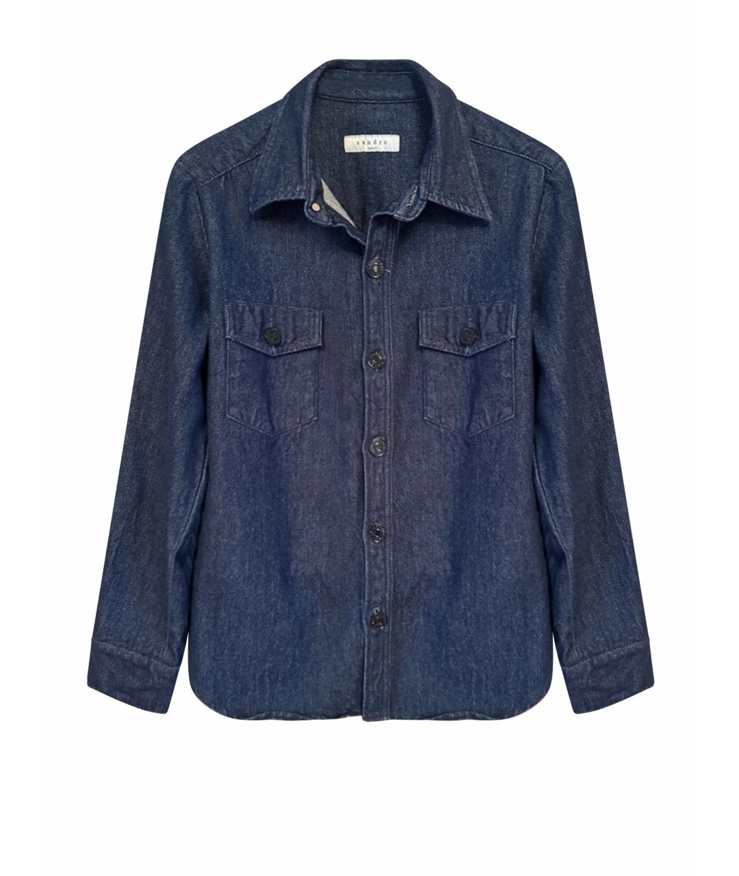 SANDRO Синяя деним рубашка, фото 1