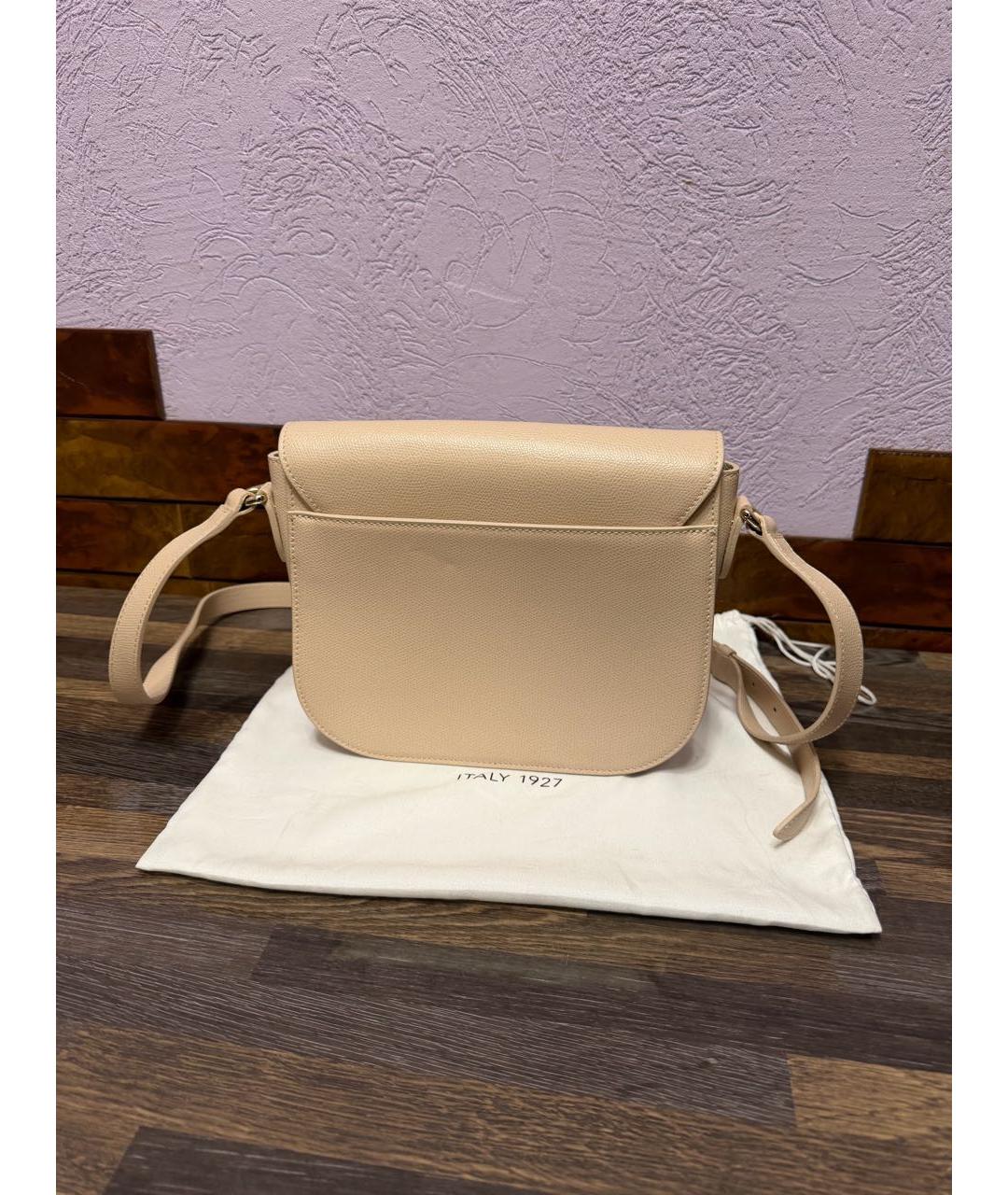 FURLA Бежевая кожаная сумка через плечо, фото 3