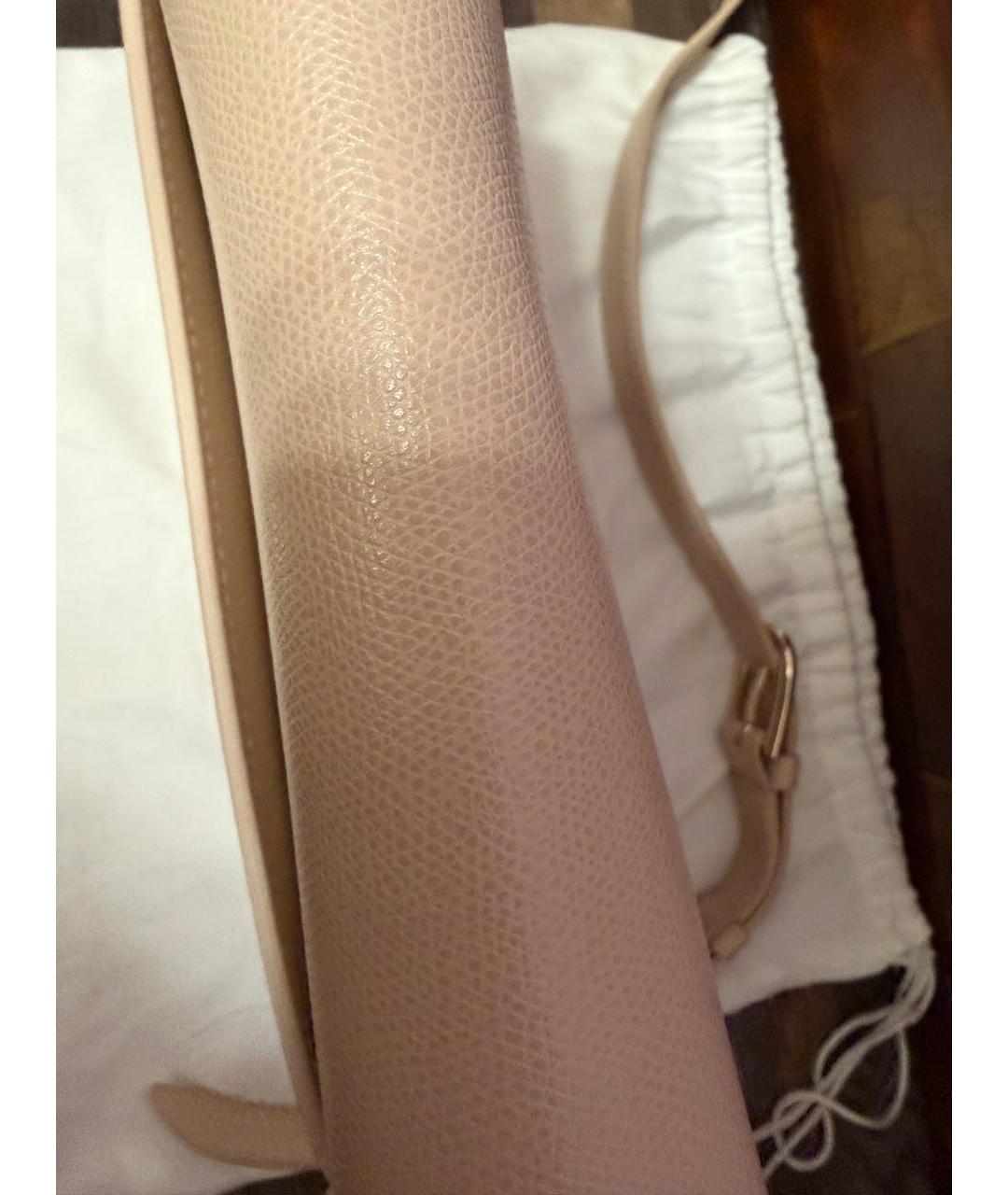FURLA Бежевая кожаная сумка через плечо, фото 7