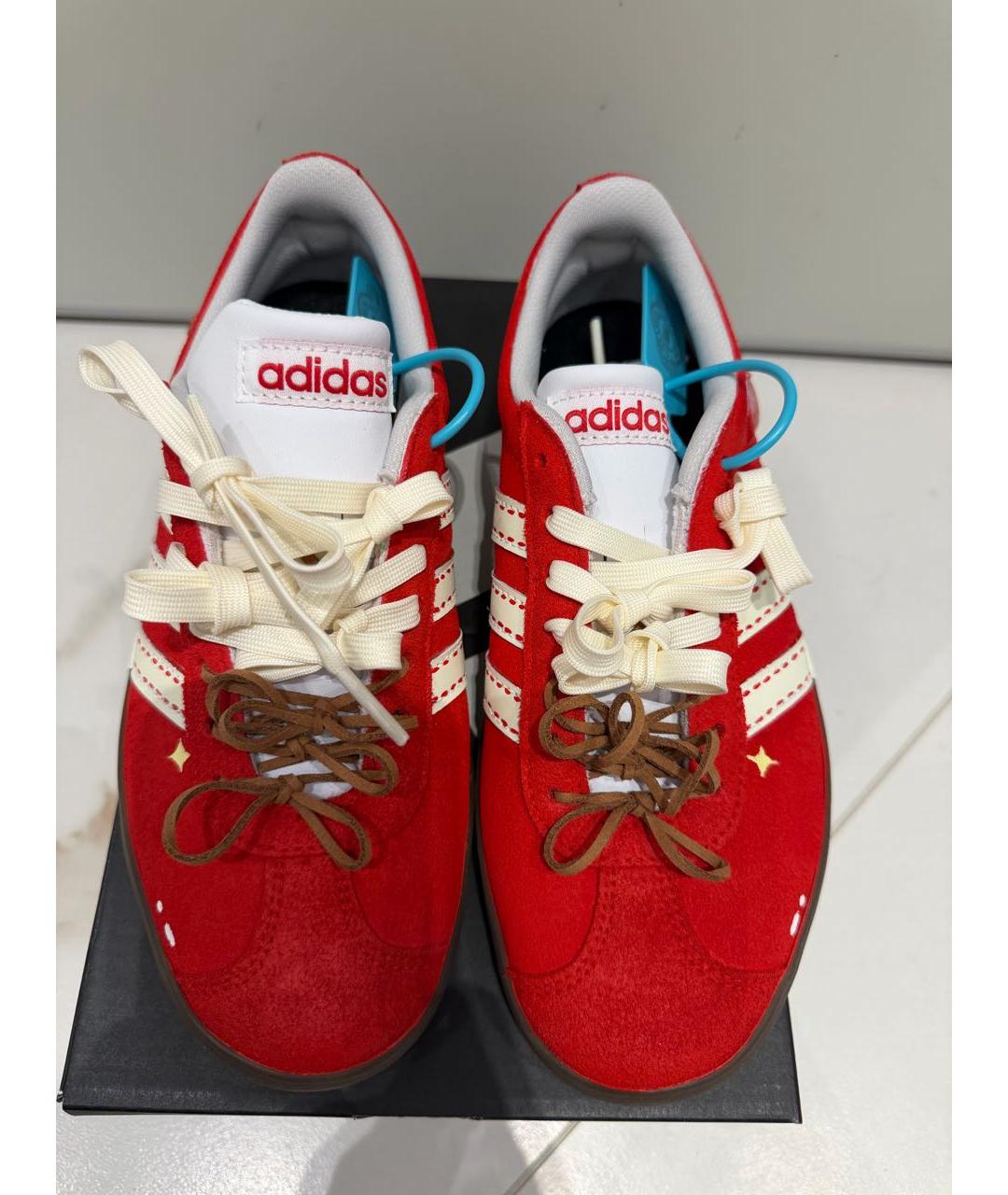 ADIDAS Красные замшевые кеды, фото 3