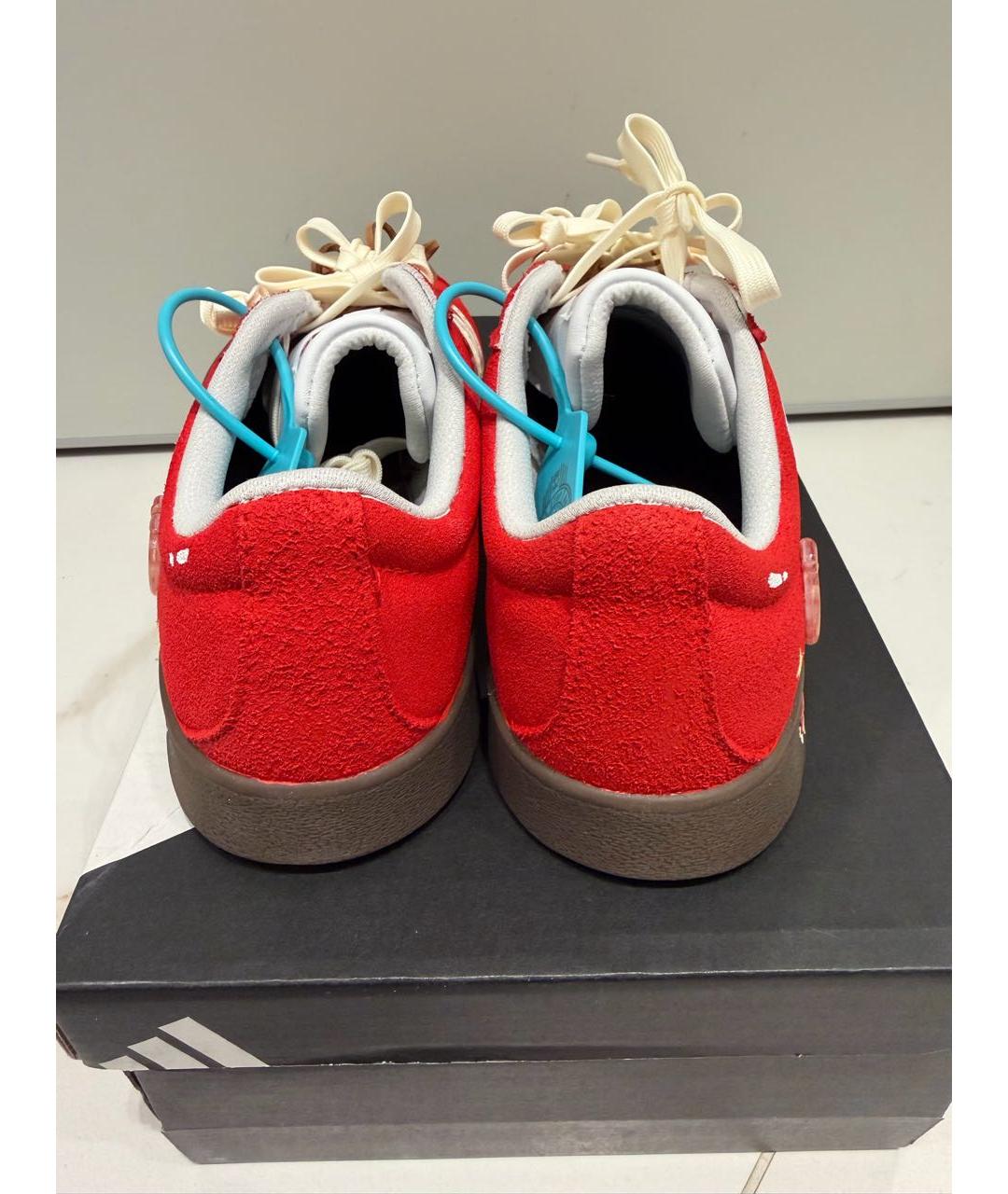 ADIDAS Красные замшевые кеды, фото 4