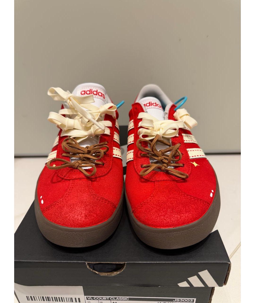 ADIDAS Красные замшевые кеды, фото 2