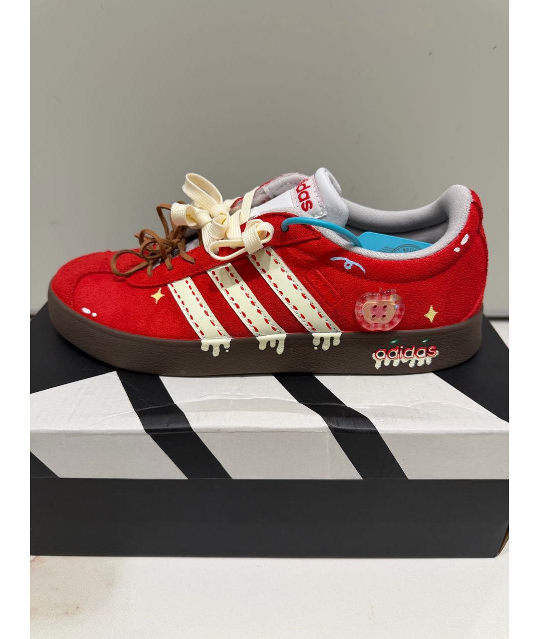 ADIDAS Красные замшевые кеды, фото 7