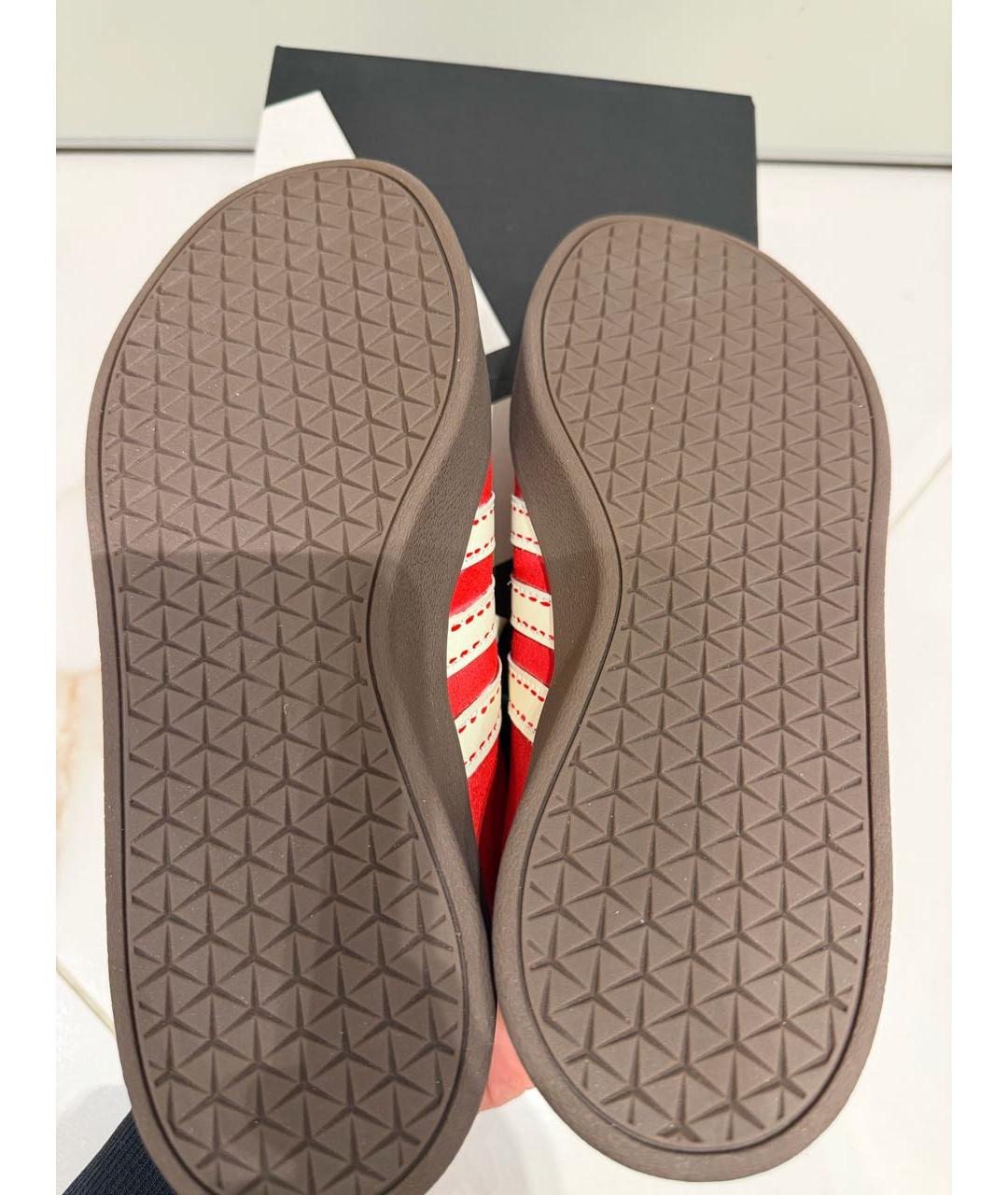 ADIDAS Красные замшевые кеды, фото 5