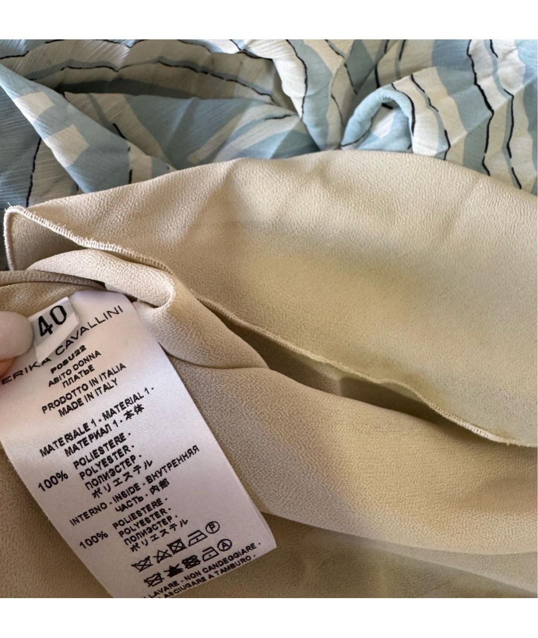 ERIKA CAVALLINI Голубое полиэстеровое вечернее платье, фото 8