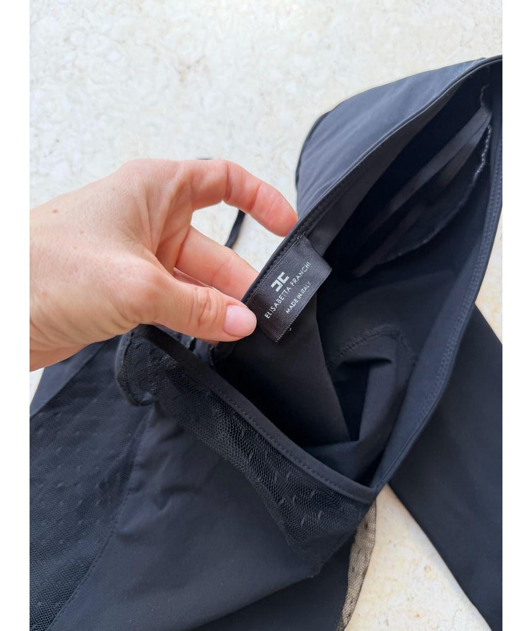 ELISABETTA FRANCHI Черная майка, фото 3