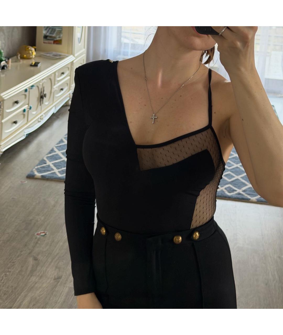 ELISABETTA FRANCHI Черная майка, фото 8