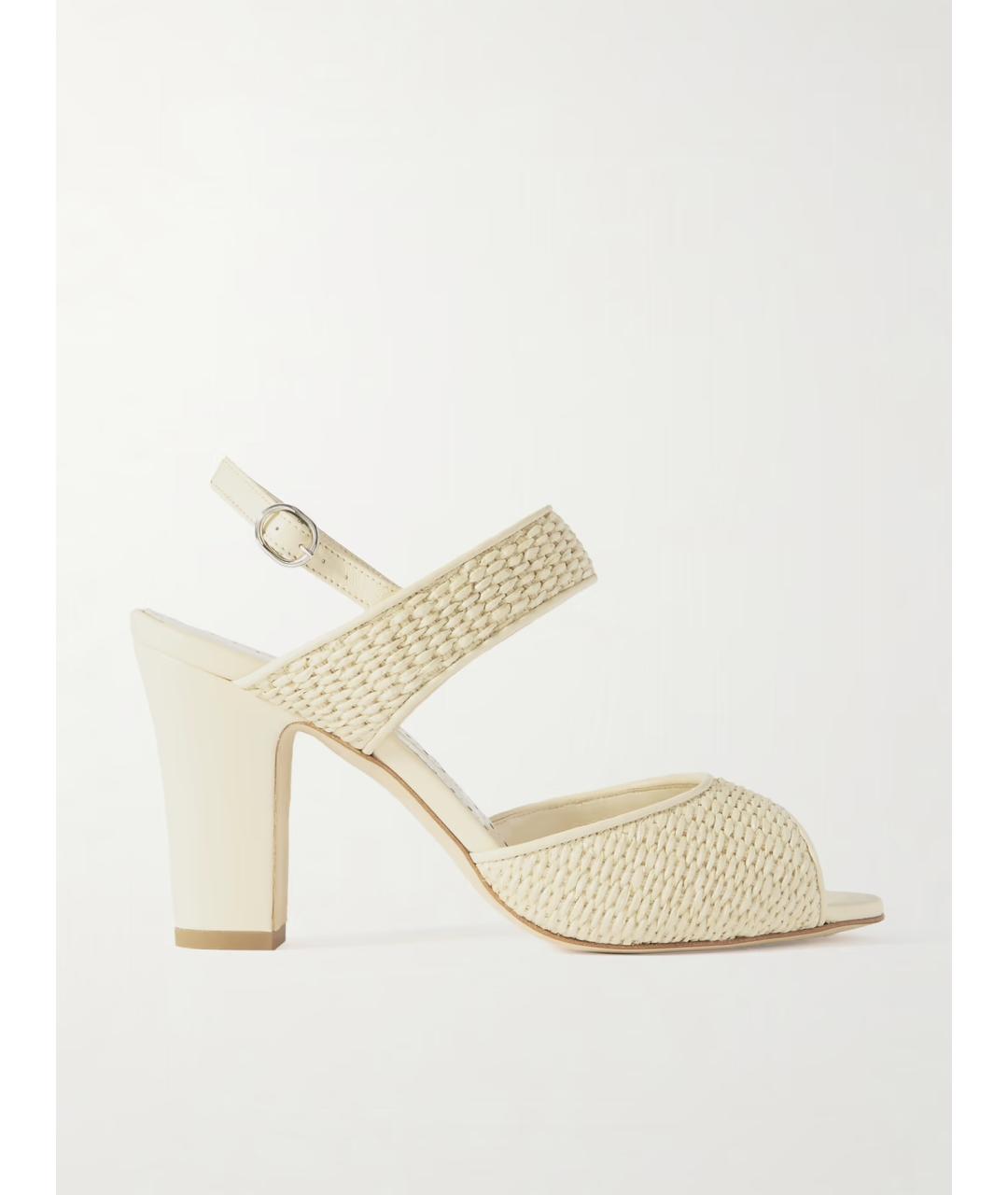 MANOLO BLAHNIK Бежевые босоножки, фото 5