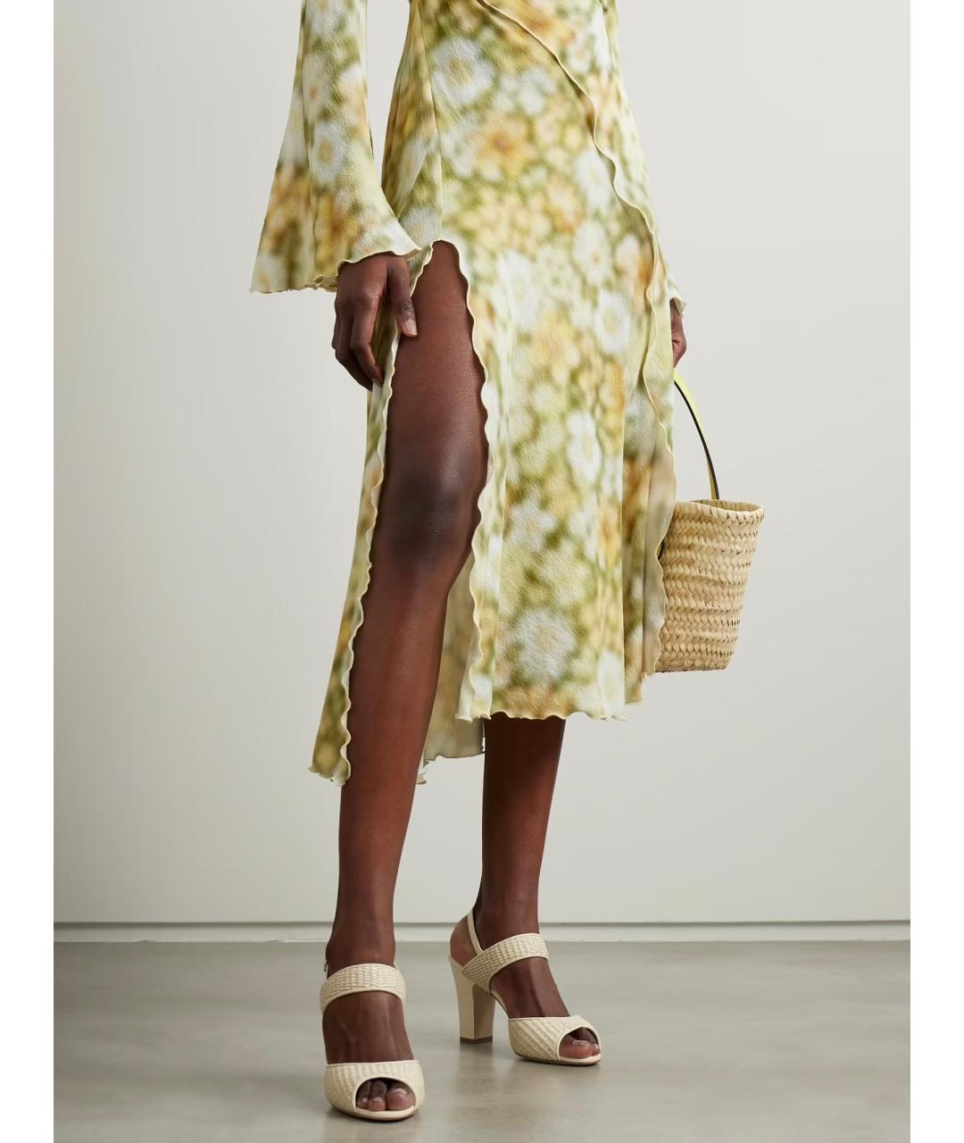 MANOLO BLAHNIK Бежевые босоножки, фото 2