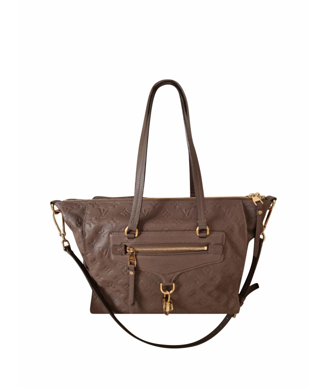 LOUIS VUITTON Коричневая кожаная сумка тоут, фото 1