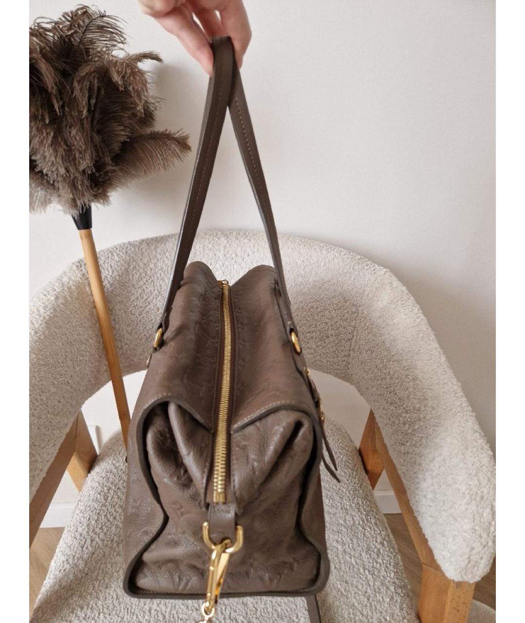 LOUIS VUITTON Коричневая кожаная сумка тоут, фото 2