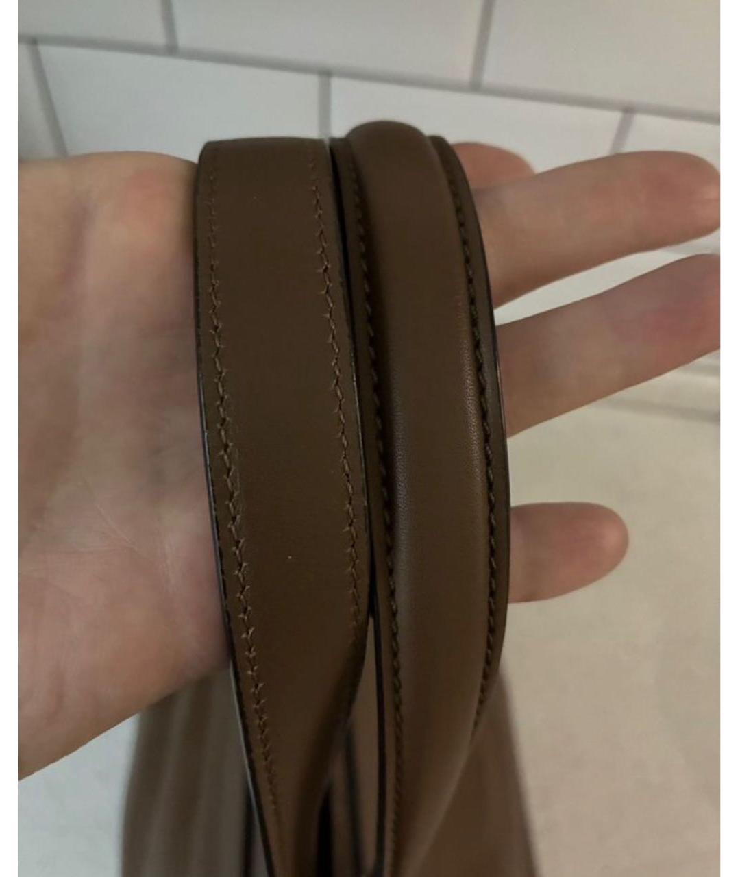 FENDI Коричневая кожаная сумка тоут, фото 5