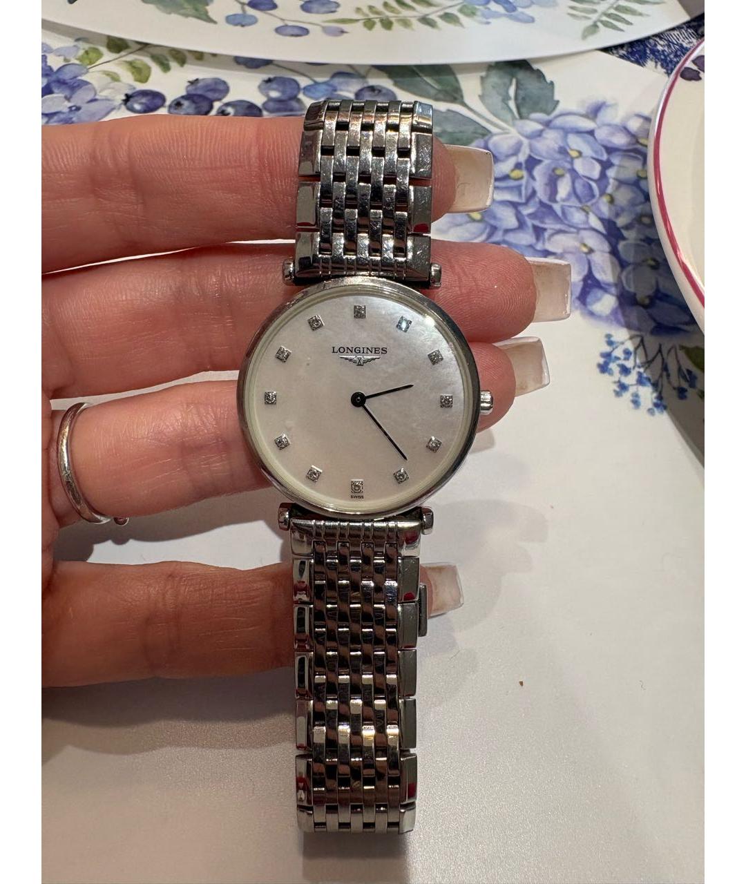 LONGINES Серебряные металлические часы, фото 4