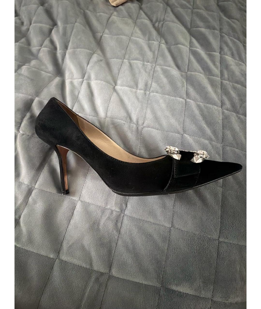 JIMMY CHOO Черные замшевые туфли, фото 5