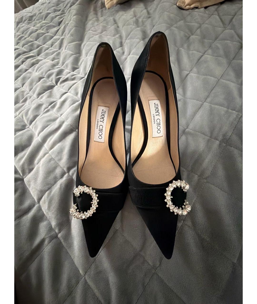 JIMMY CHOO Черные замшевые туфли, фото 2