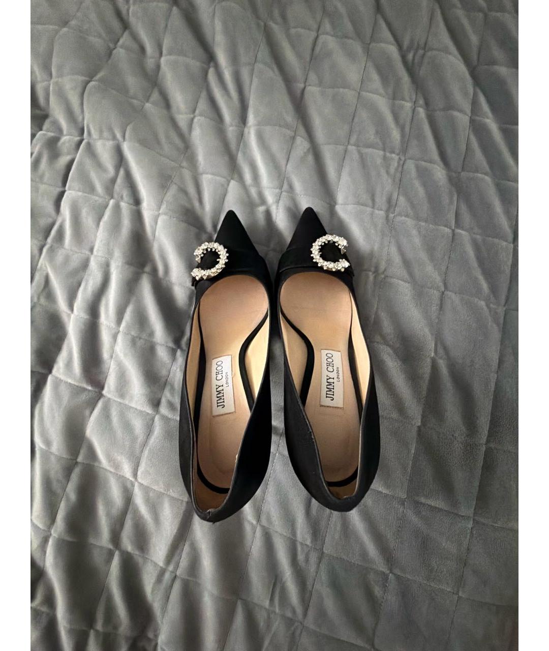 JIMMY CHOO Черные замшевые туфли, фото 3