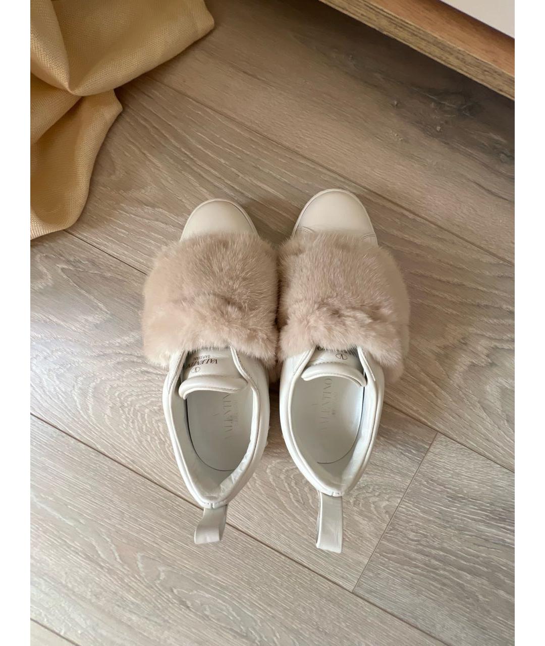 VALENTINO Белые кожаные кеды, фото 3