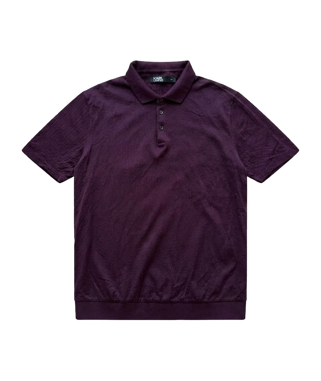 KARL LAGERFELD Бордовое поло с коротким рукавом, фото 1