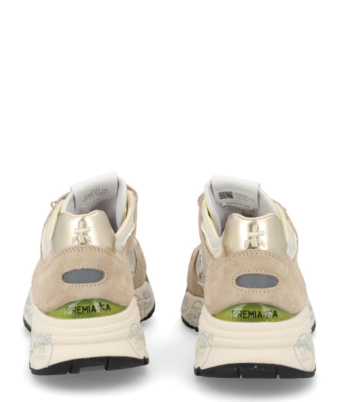 PREMIATA Бежевые замшевые кроссовки, фото 4