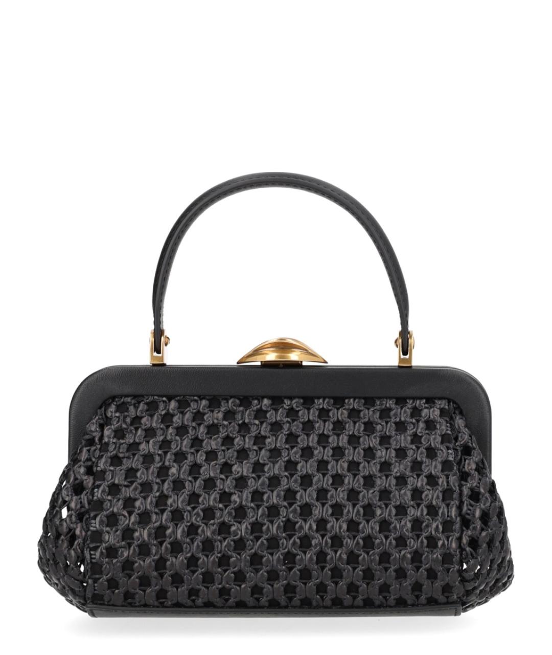 CULT GAIA Черная пелетеная сумка с короткими ручками, фото 1