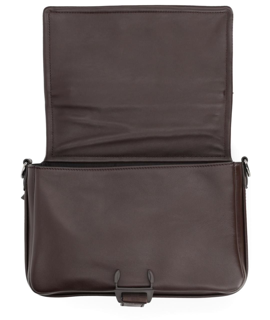 FENDI Коричневая кожаная сумка на плечо, фото 3