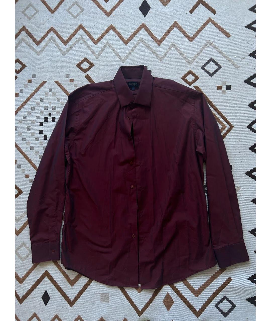 KENZO Бордовая классическая рубашка, фото 3
