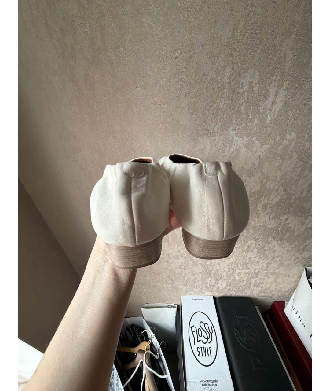 MARSELL Белые кожаные туфли, фото 4