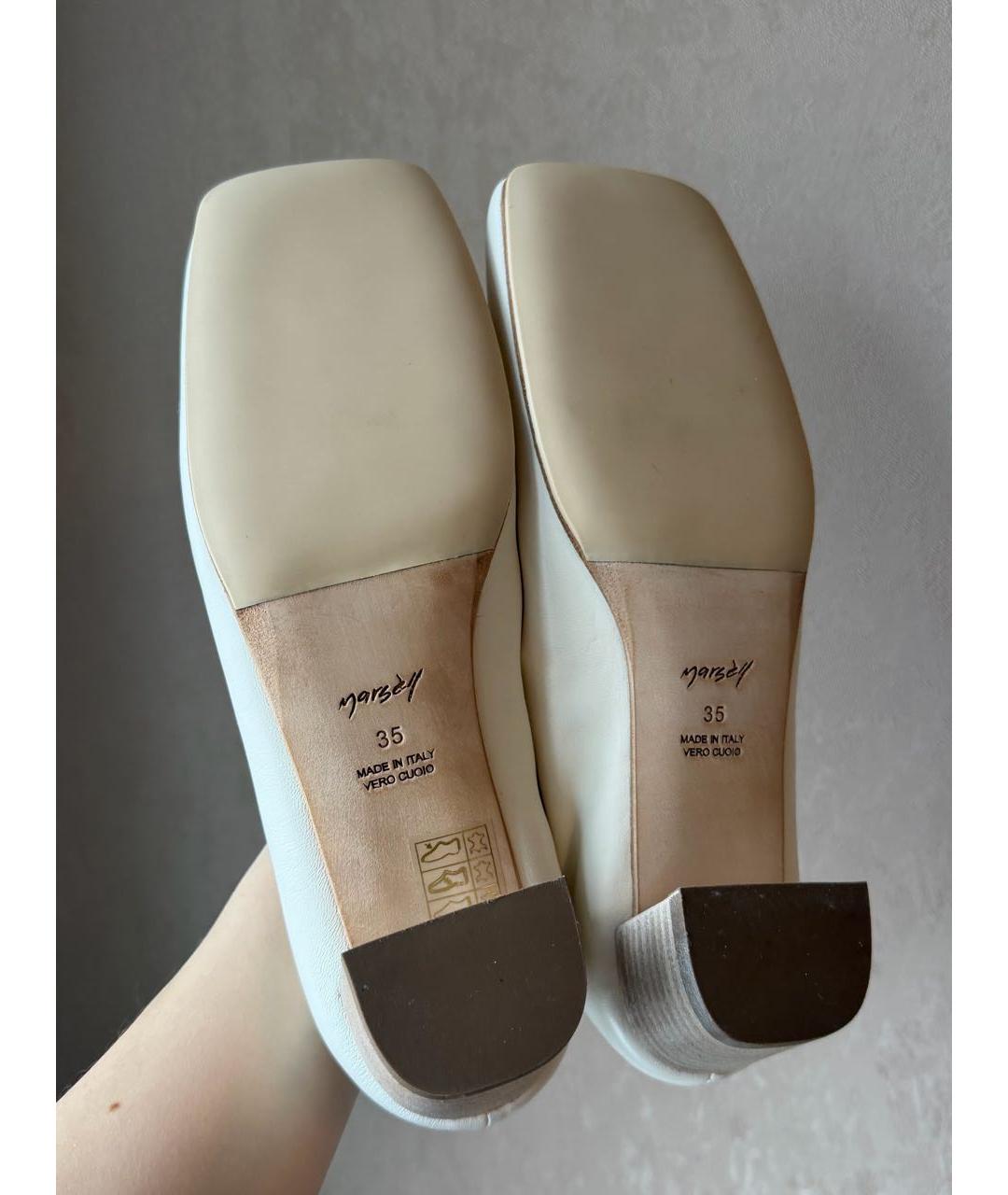 MARSELL Белые кожаные туфли, фото 5