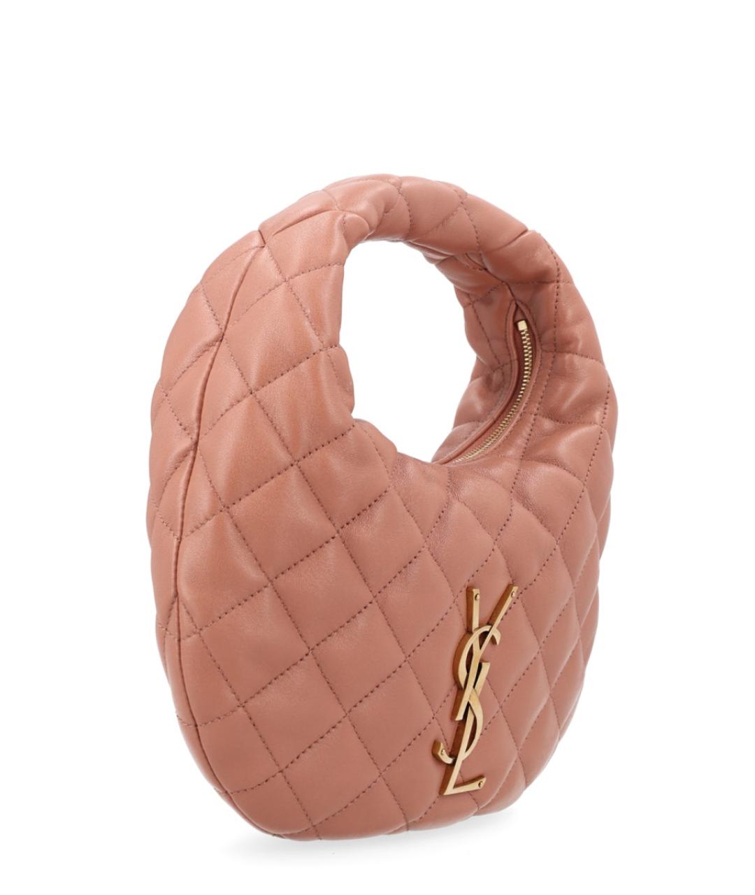 SAINT LAURENT Розовая кожаная сумка тоут, фото 3
