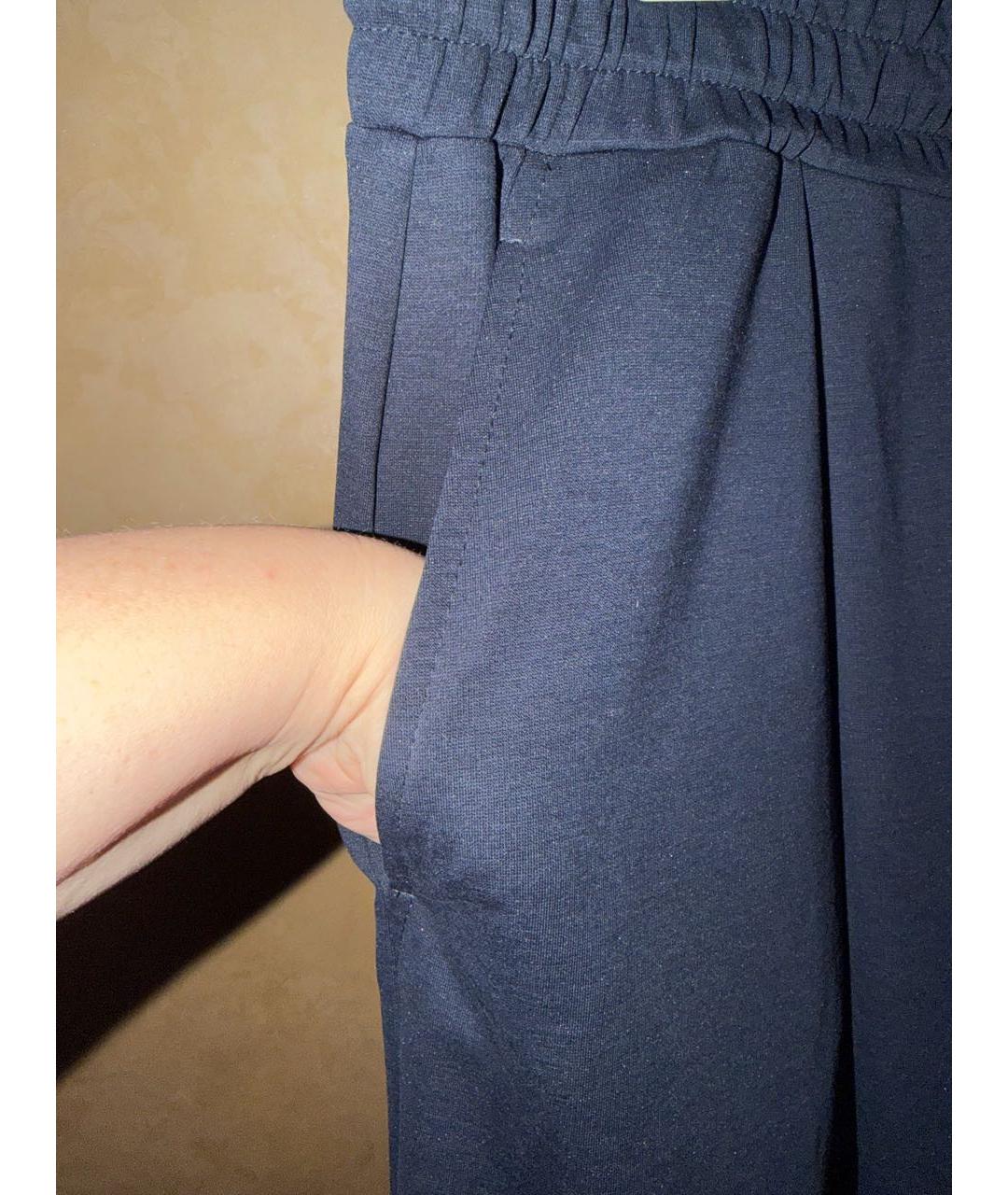 WEEKEND MAX MARA Темно-синие брюки широкие, фото 5