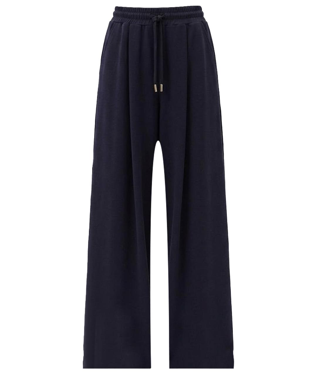 WEEKEND MAX MARA Темно-синие брюки широкие, фото 1