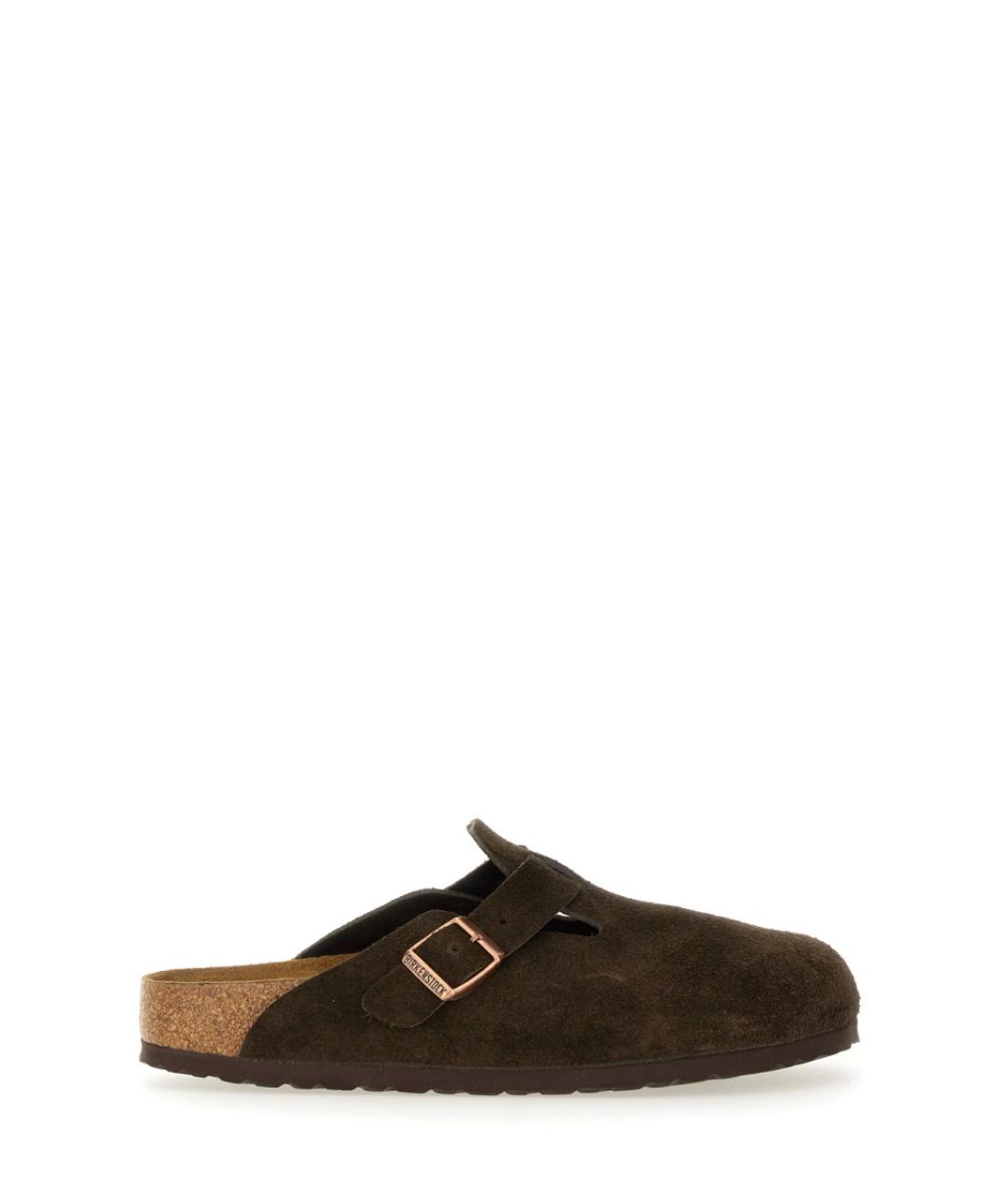 BIRKENSTOCK Коричневые замшевые сандалии, фото 1