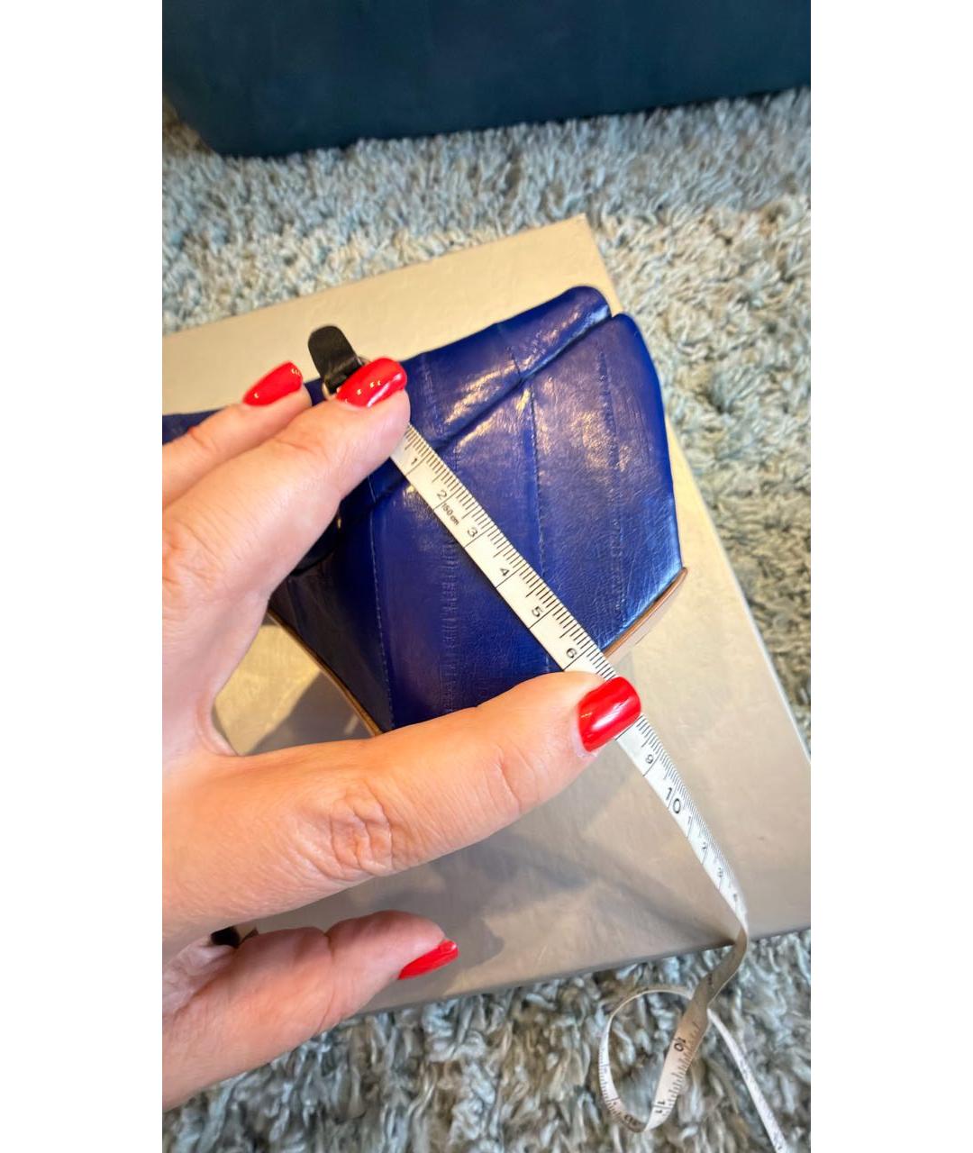 GIAN MARCO LORENZI Синие кожаные туфли, фото 7