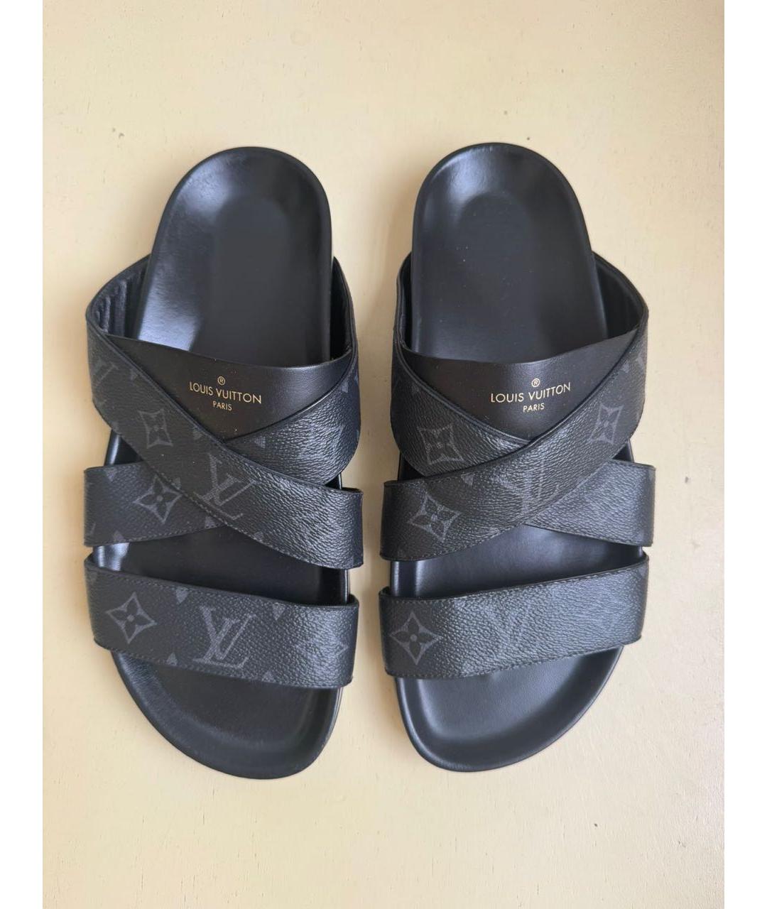 LOUIS VUITTON Черные сандалии, фото 2