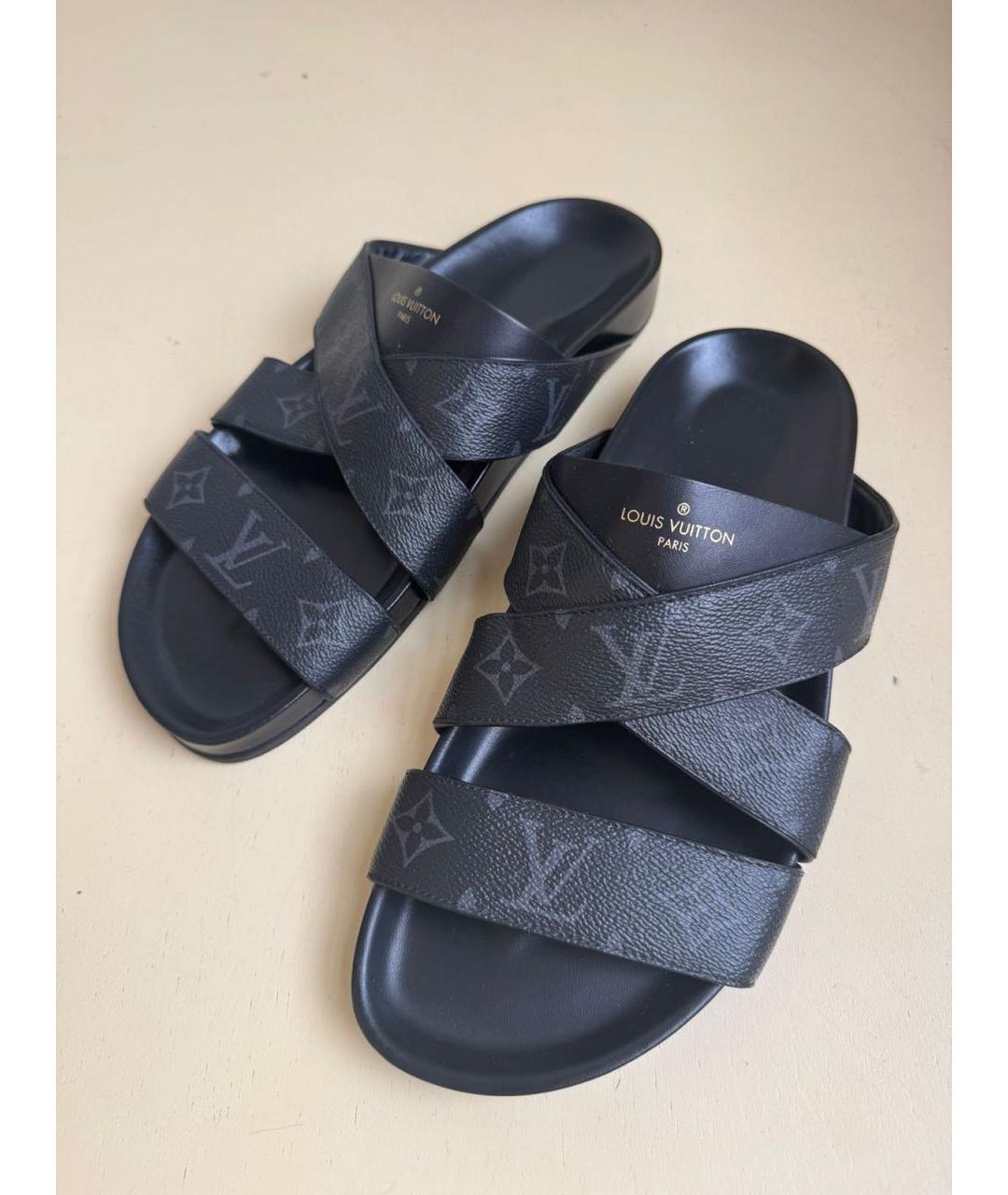 LOUIS VUITTON Черные сандалии, фото 9