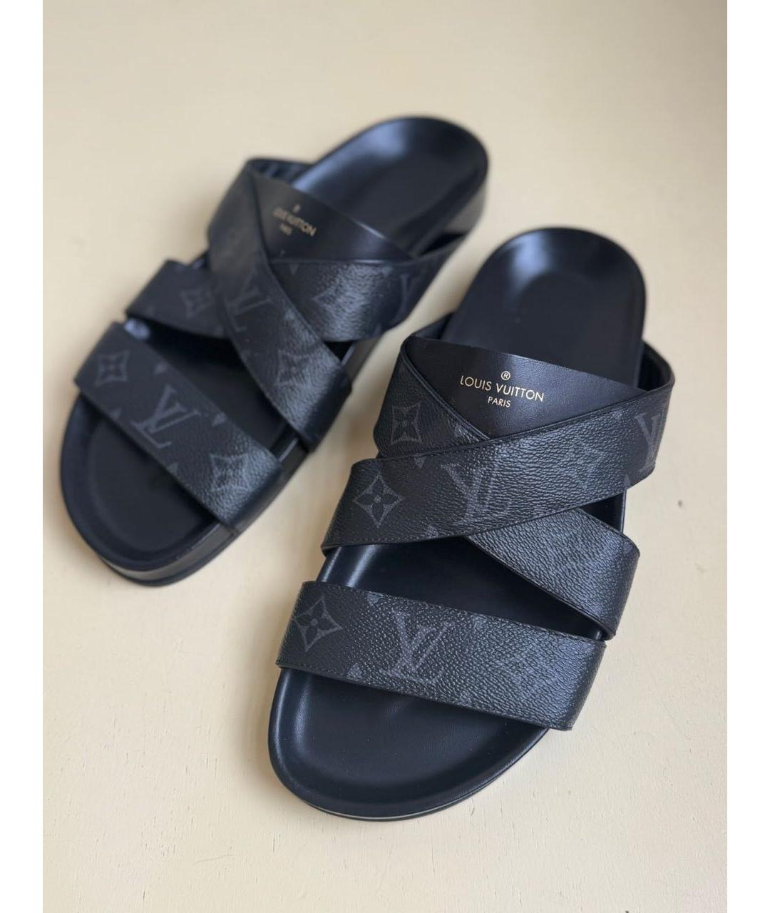 LOUIS VUITTON Черные сандалии, фото 8