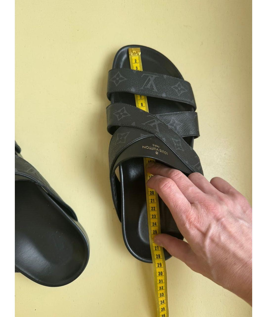 LOUIS VUITTON Черные сандалии, фото 6