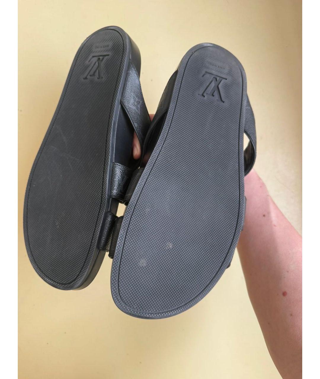 LOUIS VUITTON Черные сандалии, фото 4